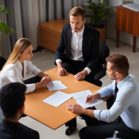 mediation procedure conducted by a mediator with two participants